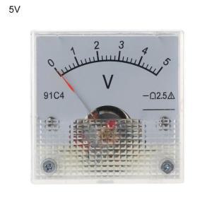 전압계 용 91C4 아날로그 패널 측정기 기계식 포인터 유형 3/5/10/15/20/30/50/100/150/250V 10 스타일 볼