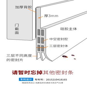 문바람막이 방문틈새막이 문짝 두꺼운 현관문방풍 스트립 바닥