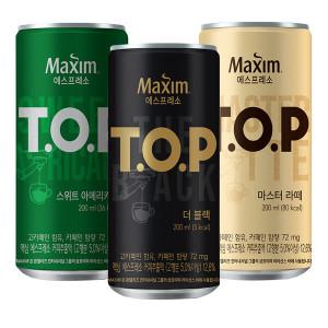 맥심 티오피 200ml x 60캔(더블랙 마스터라떼 스위트아메리카노) / 캔커피 TOP 음료수