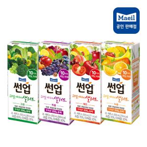 매일유업 썬업 과일야채샐러드 혼합 레드/그린/녹황/퍼플 200ml 각 6팩씩 24팩