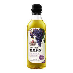 [CJ제일제당][본사배송] 백설 포도씨유 500ml X 6개