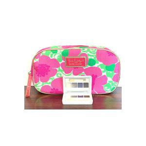 2x Lilly 일리 Pulitzer ESTEE LAUDER 에스티로더 Floral cos 코스metic Makeup Bag 4 Palette Eyeshadow