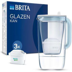 BRITA 유리 정수 필터 용기 라이트 블루 2.5L Maxtra Pro 올인원 카트리지 3개