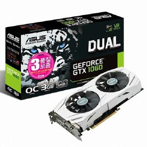 ASUS DUAL 지포스 GTX1060 O3G D5 3GB 투팬 중고 AS 1개월