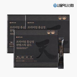 [진세노사이드50mg] 프리미엄 홍삼정 천명 스틱 골드 30포 3세트