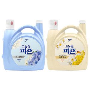 피죤 고농축 오리지널 섬유유연제 대용량, 오션후레쉬, 6L, 1개 + 써니가든, 6L, 1개