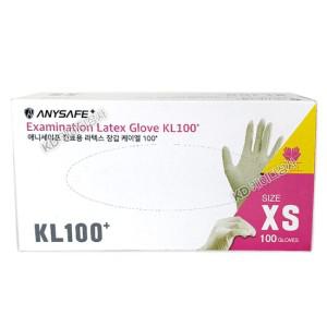 애니세이프 진료용 글러브 KL100 라텍스장갑 XS 100개입X10통(BOX)