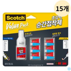 3M 스카치 접착제 액상 20g 1p+젤 0.5g 4p X 15세트