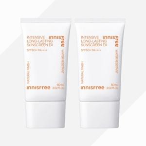 이니스프리 SPF 50+ PA++++ 인텐시브 롱래스팅 선스크린 EX 60ml 2개