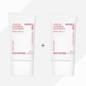 이니스프리 SPF50+ PA++++ 톤업 워터링 선스크린 60ml 2개