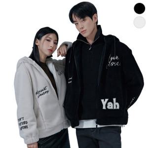 602317 (현대hmall) 체이스컬트 공용 그래픽 뽀글이 후드 ZIP-UP JUMPER/2Color