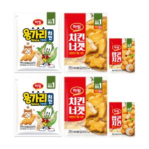 용가리치킨 300g 2봉+치킨너겟 300g 2봉+팝콘180g 2봉