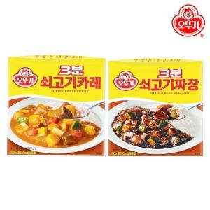 오뚜기 3분 쇠고기 카레 200g 6개 + 쇠고기 짜장 200g 6개