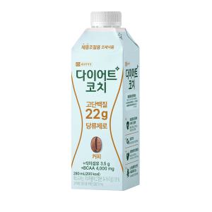 종근당건강 다이어트코치 고단백 당류제로 단백질음료 커피맛 280ml x 18개