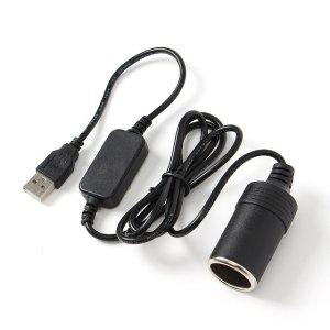 케이블 승압 to 시거잭 5V 12V 전원 USB 2M (WD5766B)