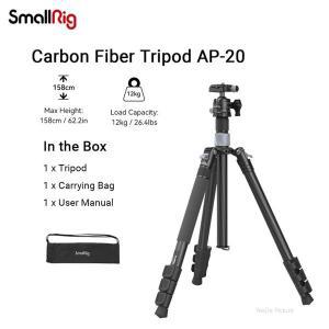 SmallRig 탄소 섬유 삼각대 센터 칼럼 AP-20 DSLR 소니 로드용 파노라마 볼 헤드 퀵 릴리스 4059 12kg