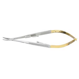 [SPICA] 골드 카스트로비조 니들홀더(곡,Serrated) S18-1832ATC (14cm) - Castroviejo Needle Holder