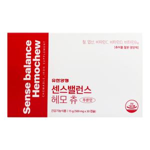 유한양행 센스밸런스 헤모 츄 500mg x 30캡슐 1개 / 써클