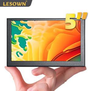 LESOWN 미니 휴대용 모니터  라즈베리 파이 노트북 PC용 스피커 내장  5인치 터치 스크린  HD 800x480  USB