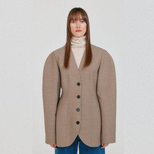 [EENK](센텀시티점)ZERO Oversized Shoulder Hourglass Jacket - Beige