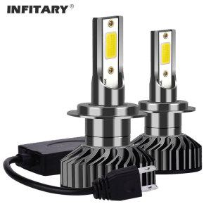 차량용 Infitary H7 LED 헤드라이트 H4 H11 9005 9006 H1 72W 12000LM 자동 헤드램프 흰색 6500K 전구 12V