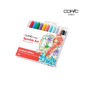 COPIC 차오마카종합스파클세트 10색+멀티라이너2종