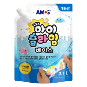 아모스 아이슬라임베이스 파우치 2.1L / 대용량 손감각발달 유아놀이 재료 만들기 DIY