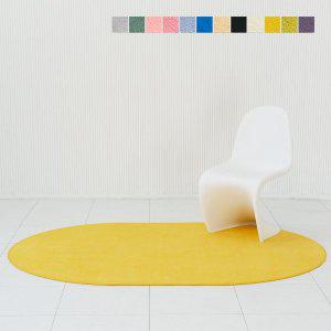 [인룸]플레인 소프트 타원형 러그 카페트 12color