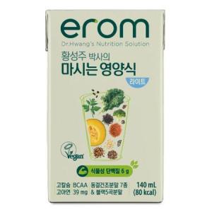 EROM 황성주박사의 마시는 영양식 라이트 칼슘 아연 해조분말 레시틴 140ml 24개