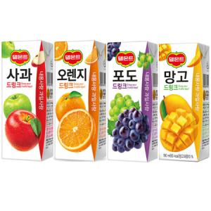 델몬트드링크팩 190ml 오렌지 포도 사과 망고 96팩 과즙음료