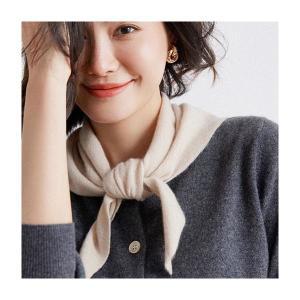 wool100% 스웨트 헤어커치프 삼각 니트 숄 미니 머플러