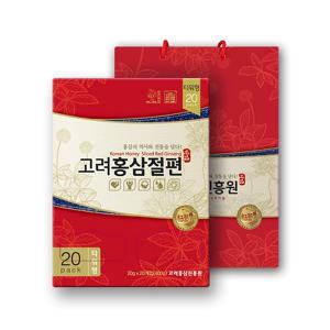 고려홍삼진흥원 고려홍삼절편 타워형 20g 20개입 + 쇼핑백