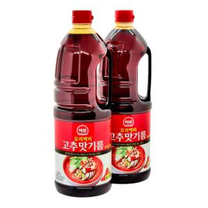 고추기름 고추맛기름 대용량 사조해표 1.8L