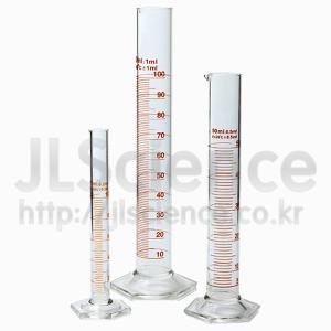 (YLS) 국산 강화유리 메스실린더 Cylinder 10ml~300ml 갈색눈금