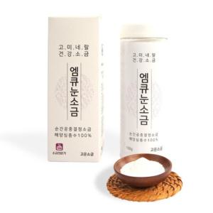 해양심층수 엠큐눈소금 고운150g,굵은125g 택1 미네랄 저염 계량스푼