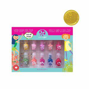 [아이허브] SuncoatGirl 유아용 매니큐어 Water-Based Nail Polish Kit 파티팔레트 10개입, 네일 손톱