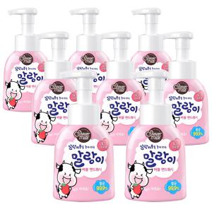 말랑카우 버블 핸드워시 딸기우유향 300ml 8개