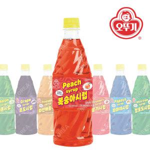 오뚜기 복숭아향 슬러시 1kg 슬러시시럽 원액 음료