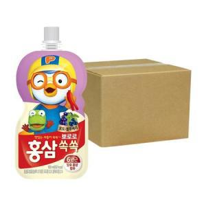 팔도 뽀로로 홍삼 쏙쏙 100ml 40팩 포도 블루베리.