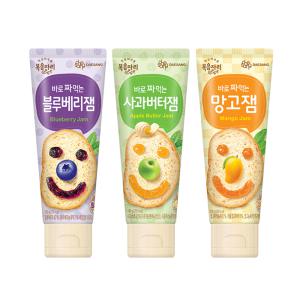 복음자리 바로 짜먹는 잼 블루베리잼 +사과버터잼 +망고잼 (300g)