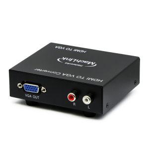 마하링크 HDMI to VGA(RGB)+오디오 변환 컨버터 ML-8HVCP 유전원 2RCA 오디오지원 HDMI입력 VGA+오디오R/L