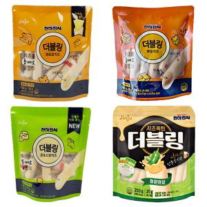 진주햄 천하장사 더블링 250g 4종 1봉씩 / 콰트로 콘스윗 뿌링치즈 청양마요