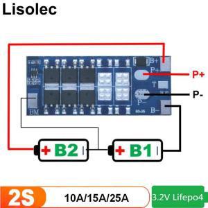 Lifepo4 BMS 충전 보드 보호 회로 플레이트 충전 모듈 18650 21700 14500 32650 리튬 배터리용 2S 6.4V 10A