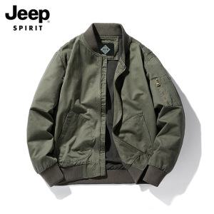 JEEP SPIRIT(지프스피릿) 남자 항공점퍼 하이넥 오버핏 코트 멀티 포켓 면 배기 야상 점퍼