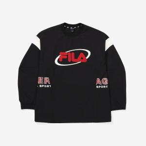 [FILA] 헤리티지 우븐 맨투맨 (FS2POF3103X_BLK)