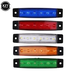 차량 미등 6 SMD LED 자동차 외부 조명 12V 24V 버스 트럭 화물차 사이드 마커 표시등 낮은 트레일러 후방 경고등