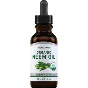 Piping Rock Neem 오일 유기농 | 29.6ml(1온스) 머리카락, 피부 및 손톱용 GMO 프리, 글루텐 프리