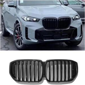 싱글 슬랫 프론트 키드니 범퍼 그릴 BMW G05 X5 LCI G18 2024  자동차 액세서리 유광 및 무광 블랙 페이스