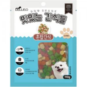 델리소 맛있는간식들 혼합간식 100g,소프트 애견간식