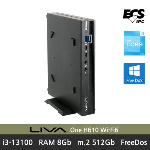 가정용 사무용 미니PC 슬림 미니 컴퓨터 ECS H610 WiFi6 (인텔 i3-13100, 램 8GB, NVMe 512GB)